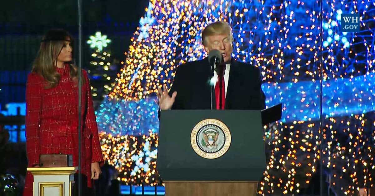 President Trump Puts ‘Christ’ Back Into Christmas At National Tree
