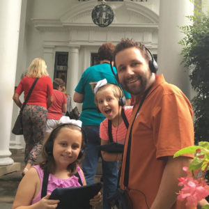Pastor Wes Faulk with his two children picture