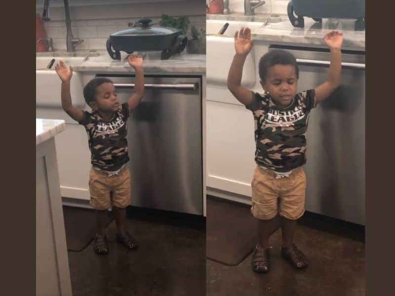 Watch 2YearOld Boy Left His Toys To Worship When Mom Played ‘The