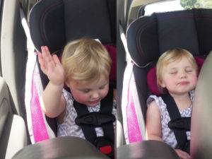 Baby girl praise God in worship music