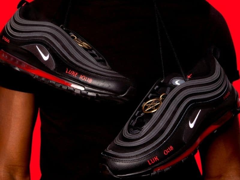 pictures of lil nas x satan shoes