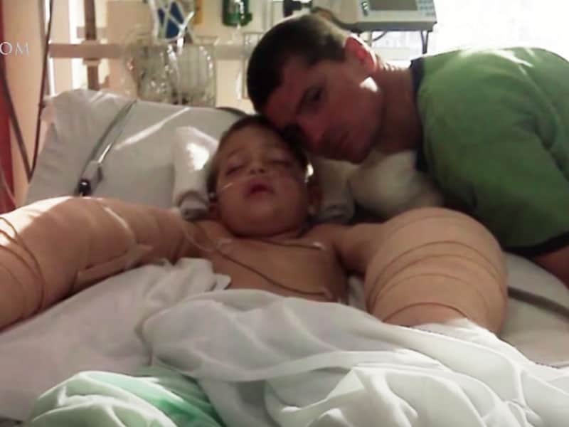 Boy ran over lawn tractor survives