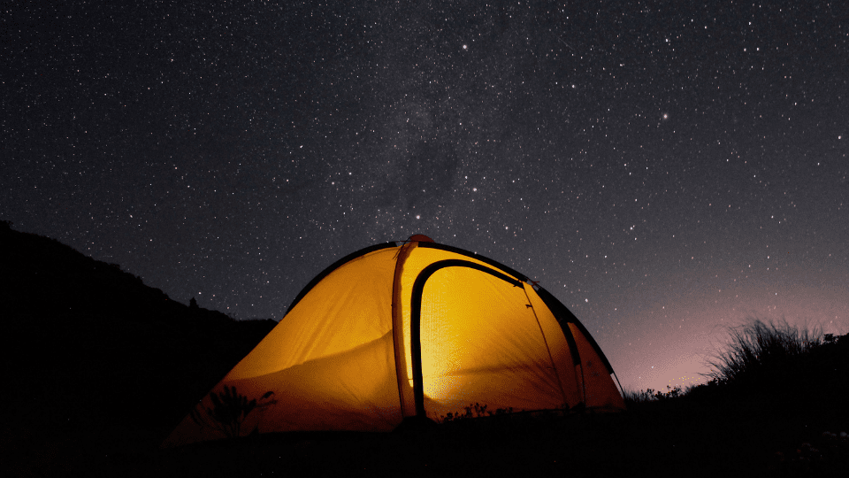 Tent and the night sky