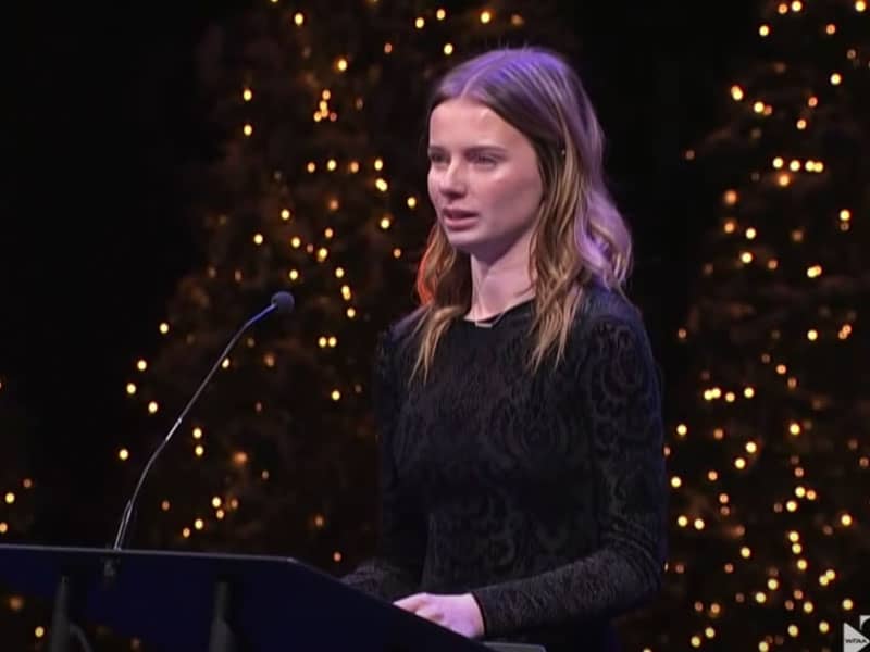 Teen daughter of slain police officer