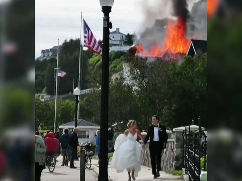Fire on wedding day