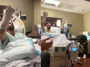 Worshiping God in hospital bed