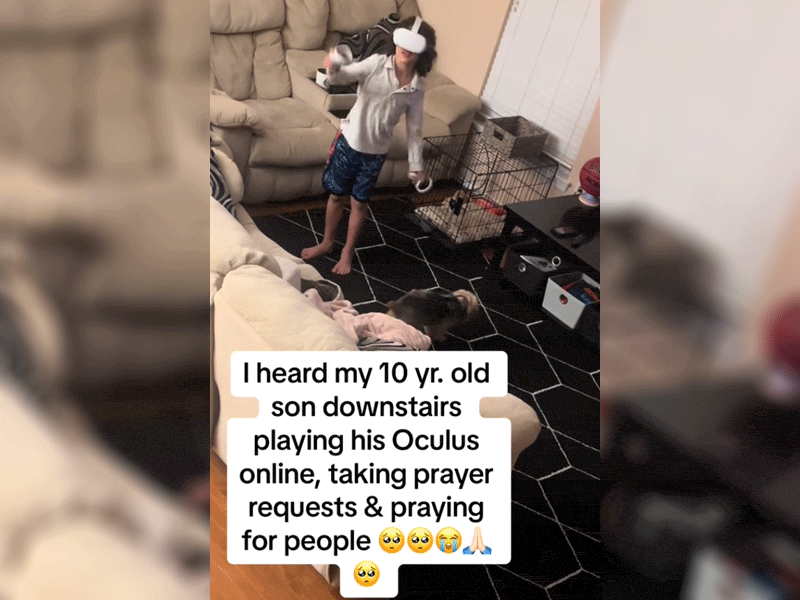 A 10-Year-Old Boy Was Caught By His Mother Praying For His Friends